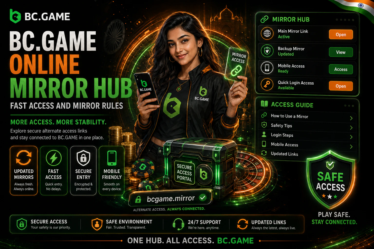 How to play BC Game Mirror for India